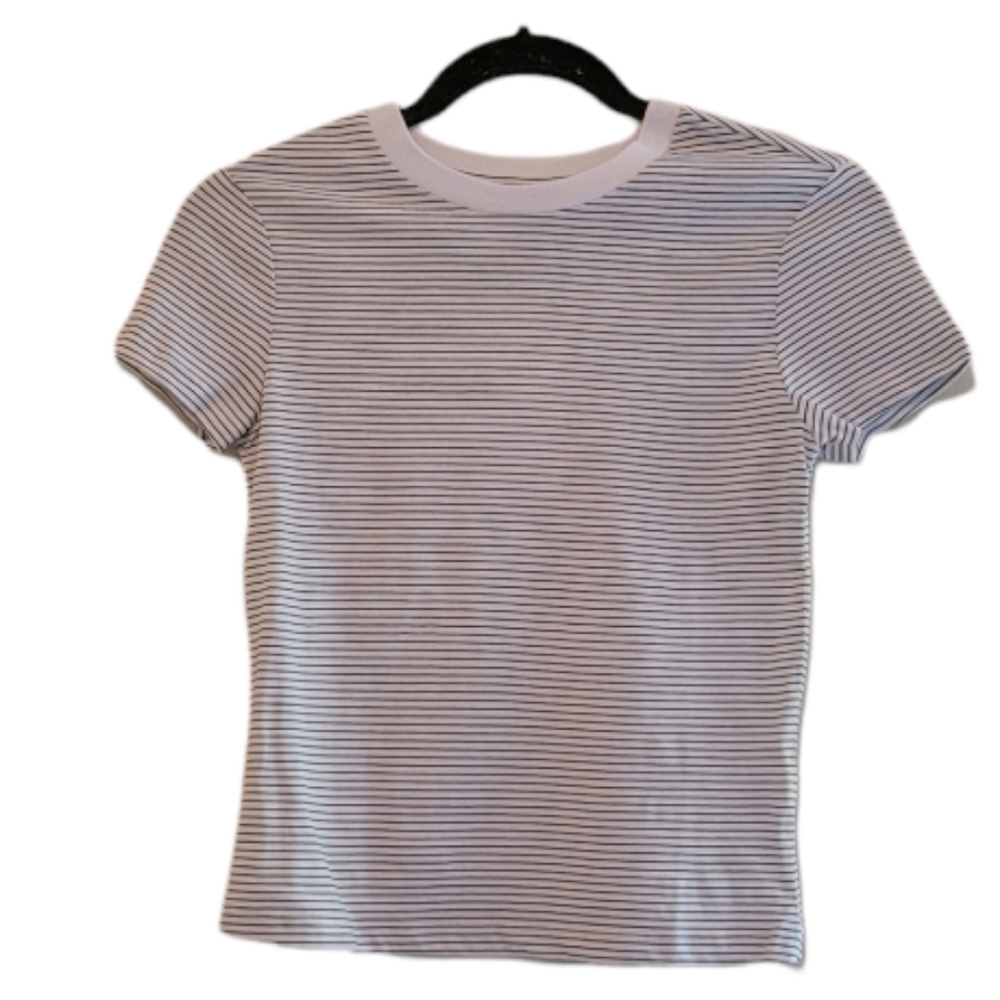 White and Black Dynamite Women's Striped Cotton Baby T-Shirt